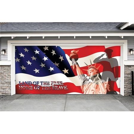 MY DOOR DECOR My Door Decor 285905PATR-001 7 x16 ft. US Military Liberty Outdoor Patriotic Door Mural Sign Banner Decor; Multi Color 285905PATR-001